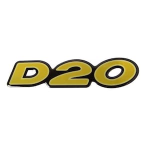 Adesivo Emblema Chevrolet D20 Resinado Dourado D20R02 Fk
