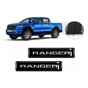 Kit Adesivo 2 Emblema Lateral Coluna Ford Ranger Resinado 3D