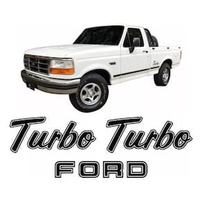 Kit Emblema Adesivo Ford F1000 Turbo Em Preto F10002