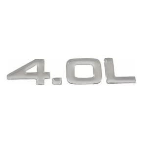Emblema Adesivo Resinado 4.0L Cherokee Cromado 40L