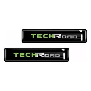 Kit Adesivo Emblemas Lateral Coluna Duster Techroad Resinado