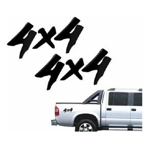 Emblema Adesivo Resinado 4X4 S10 1995 Preto S10R62 Fk