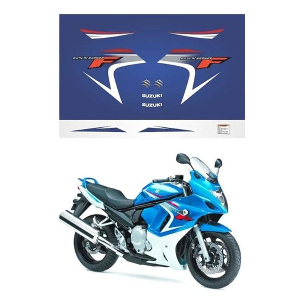 Kit Adesivos Suzuki Gsx 650F 2008 Azul Gsx650Az