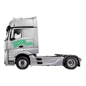 Par Faixas Adesivas Compatível Caminhão Volvo Ford- Verde 63