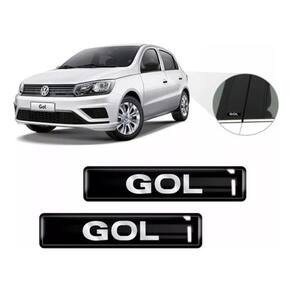 Kit Adesivos 2 Emblemas Lateral Coluna Gol Resinado 3D