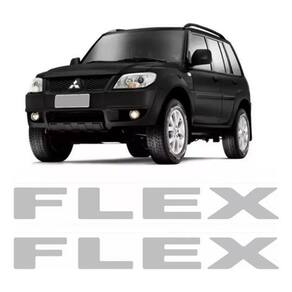 Par Adesivos Flex Capo Mitsubishi Pajero Tr4 Cinza Tr4006 Fk