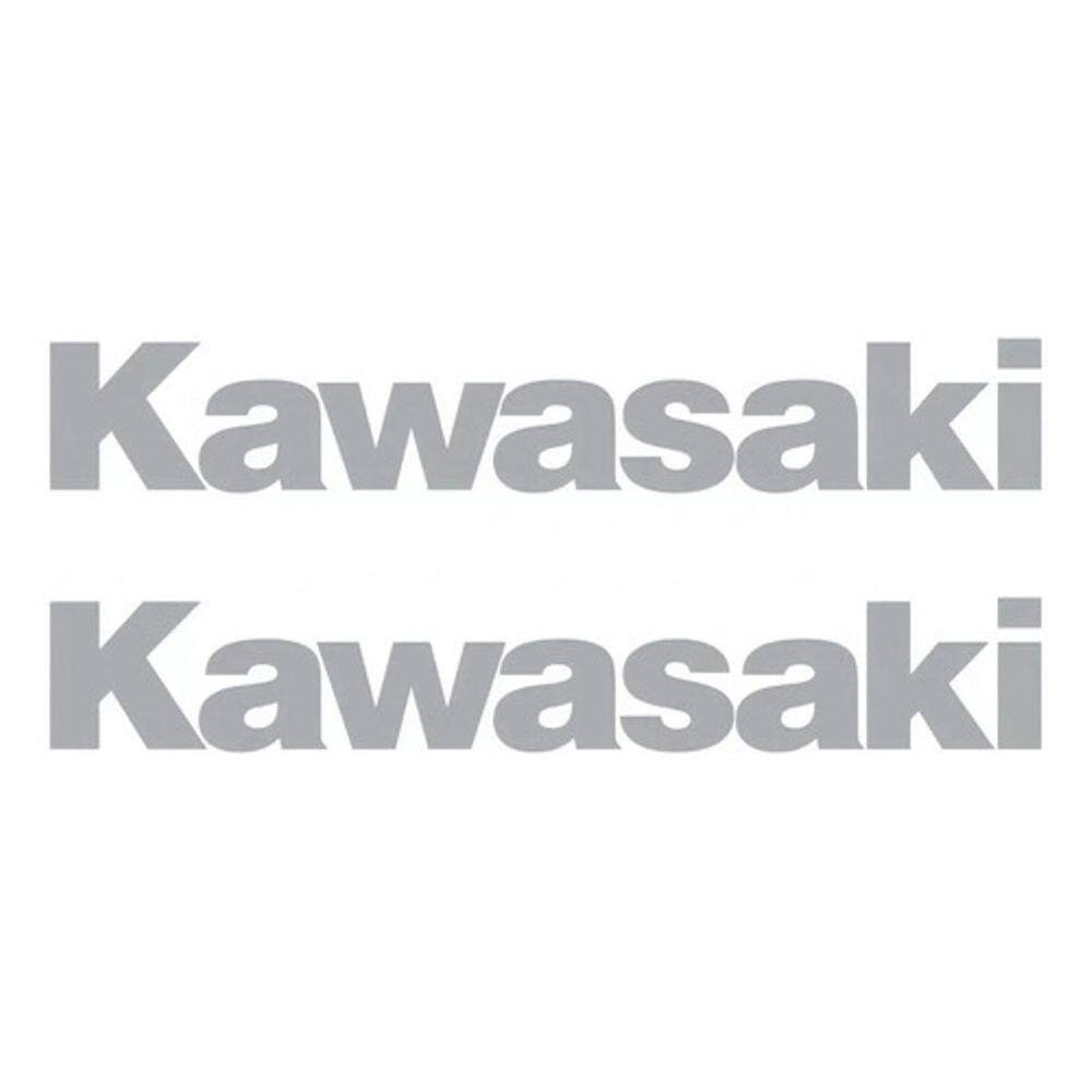 Par Adesivo Faixa Compatível Com Kawasaki Tanque- Prata 01
