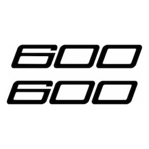 Par Adesivo Emblema 600 Preto Compatível Kawasaki