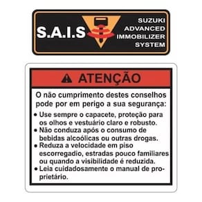 Emblema Adesivos Etiquetas Tanque Suzuki Etq Fk