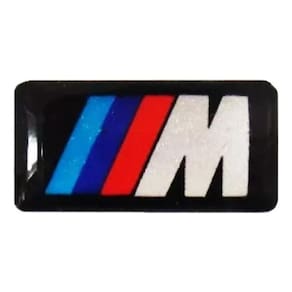 Emblema Adesivo Resinado Bmw M 2X1 Cms Cor Adesivo Volante