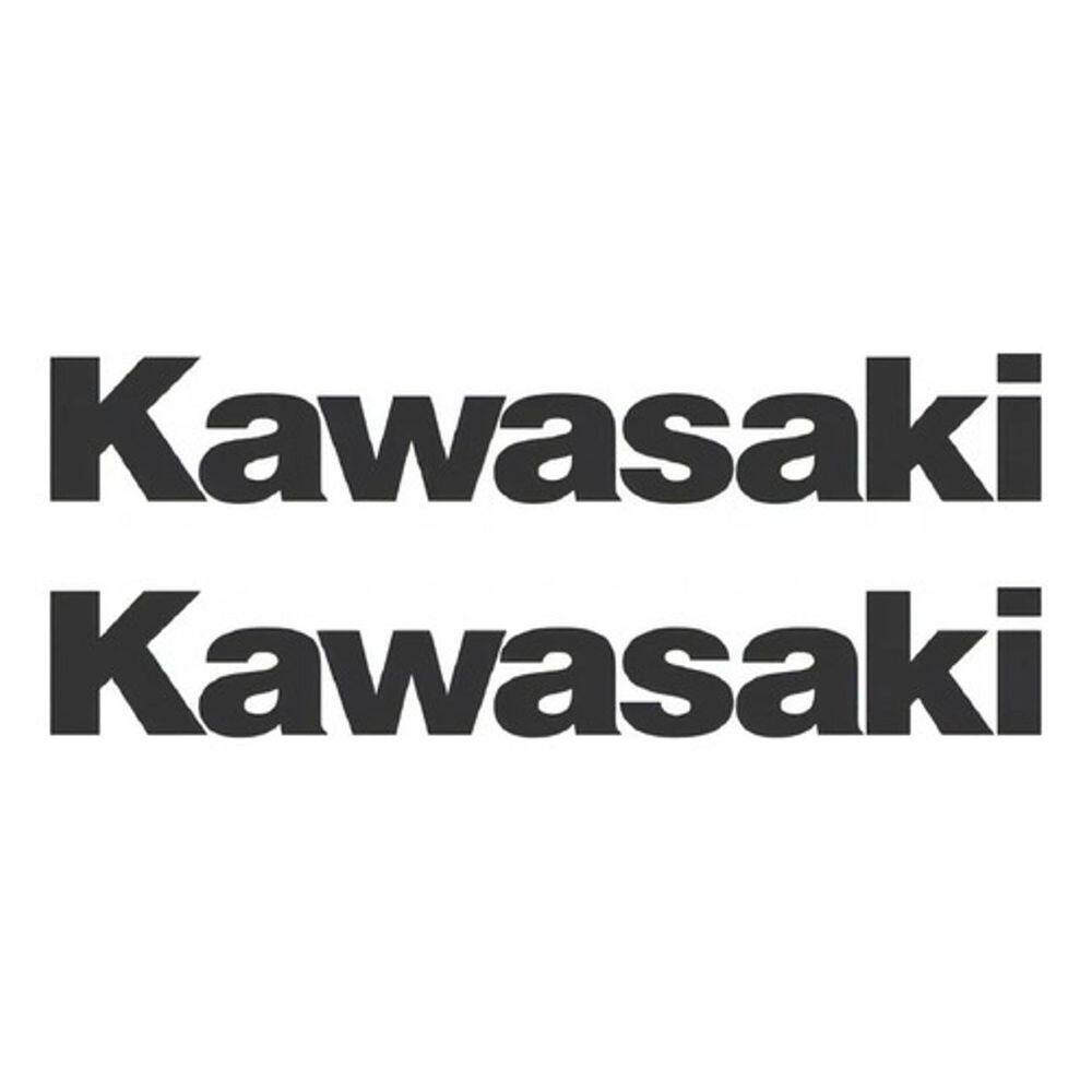Par Adesivo Emblema Compatível Com Kawasaki Tanque- Preto 06