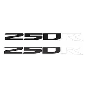 Par Adesivo Emblema Compatível 250R Rabeta Preto/Branco