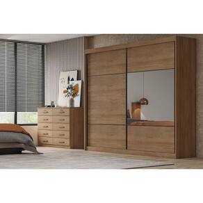 Guarda Roupa Casal 2 Portas e 8 Gavetas Belmonte/Brusque Cumaru 23 - Novo Horizonte