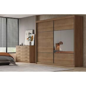 Guarda Roupa Casal 2 Portas e 6 Gavetas Belmonte/Brusque Cumaru 23 - Novo Horizonte