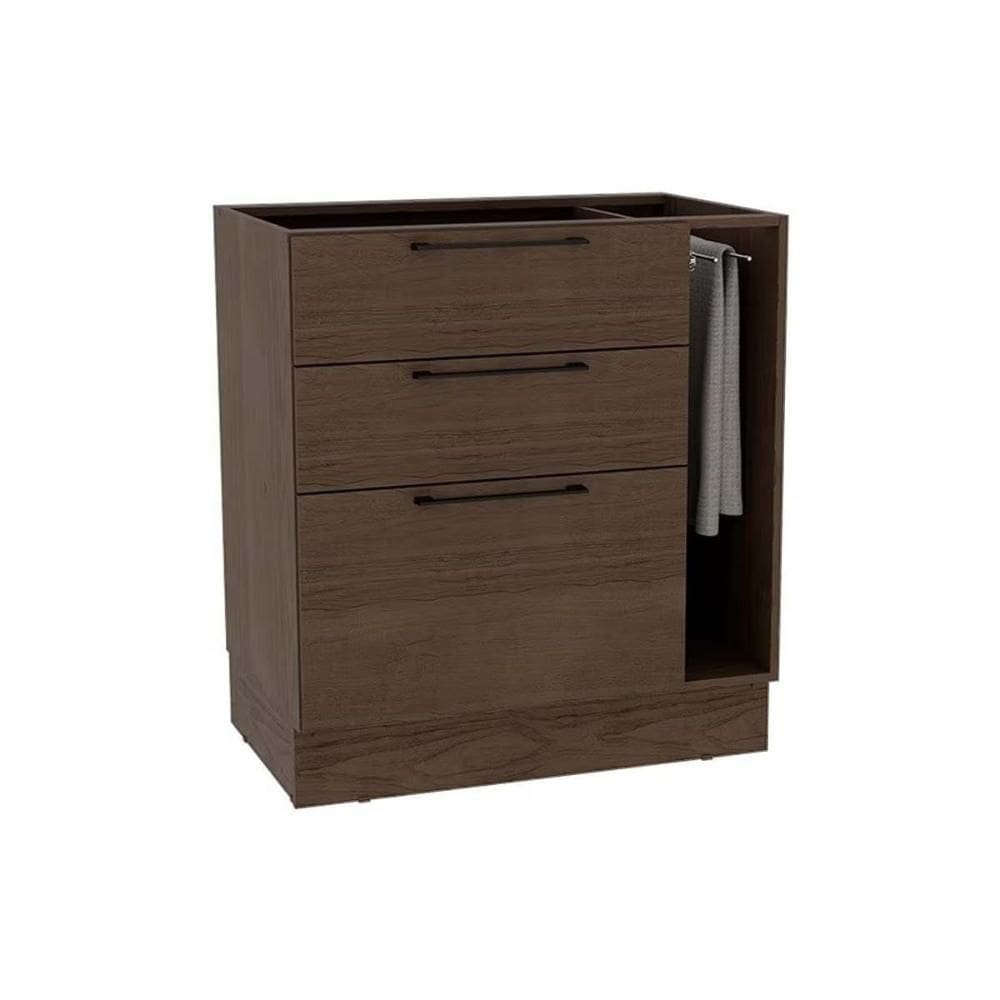 Balcão de Cozinha Amsterdam PH 3139 c/ 3 Gavetas 1 Toalheiro e Divisor de Talheres s/ Tampo 80cm Avela - Herval