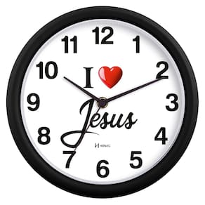 Relógio De Parede Analógico Herweg I Love Jesus 6669 034