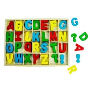 Didaticos Aprenda Brincando Alfabeto com 2 pecas de cada letra DM Toys Brinquedo Educativo