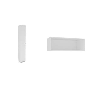 Conjunto 1 Armário Multiuso e 1 Nicho Aberto Pérola Branco Yescasa Branco