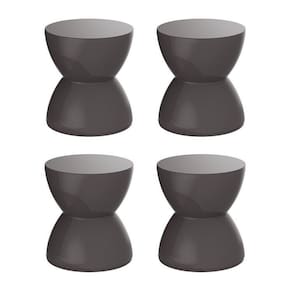 Conjunto com 4 Banquetas Hydro Cinza Mushroom