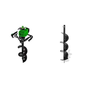 Perfurador de Solo À Gasolina Mps-52 V3 com Broca 20cmx80cm Menegotti Verde/Preto