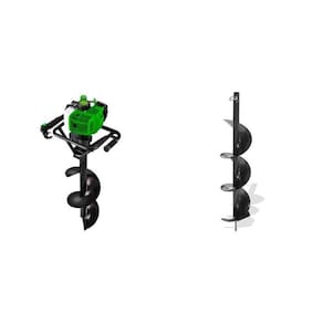 Perfurador de Solo À Gasolina Mps-52 V3 com Broca 8cmx80cm Menegotti Verde/Preto