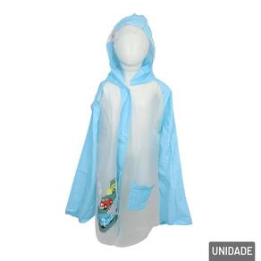 Capa de Chuva Infantil com Botões e Touca - Tudo em Caixa