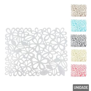 Tapete Protetor de PIA 30x24cm PVC Flor Color - Tudo em Caixa