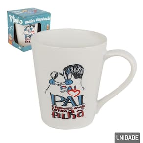 Caneca de Porcelana 250ml DIA DOS Pais - Tudo em Caixa