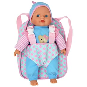Baby Dolls To Play 13 Soft com porta-mochilas rosa