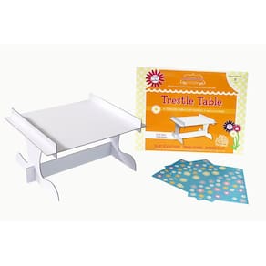 Kit de construção de móveis para bonecas Spots and Ladybugs Smalltown Flats Trestle Table