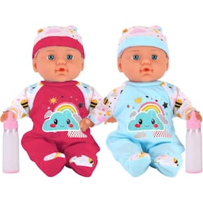 Baby Dolls Playset Liberty Imports Twin 30 cm Talking with Acc