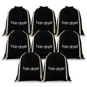Bolsas para secador de cabelo ERKXD 3 | 6 | Pacote com 8 bolsas com cordão para viagem
