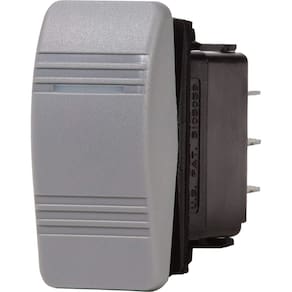 Interruptor Blue Sea Systems 8221 Contura (ON) -OFF-ON DPDT Cinza