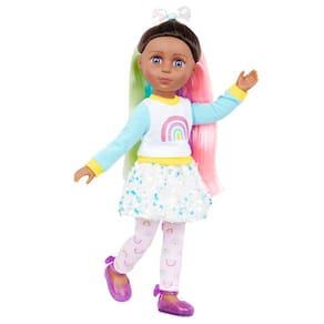 Fashion Doll Glitter Girls Torrei de 14 polegadas com roupa de arco-íris