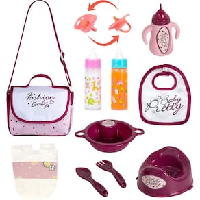 Bolsa de fraldas de viagem Baby Doll com conjunto de acessórios