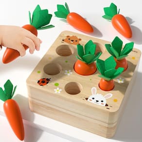Brinquedo Montessori Goryeo Baby para bebês e crianças pequenas com cenoura