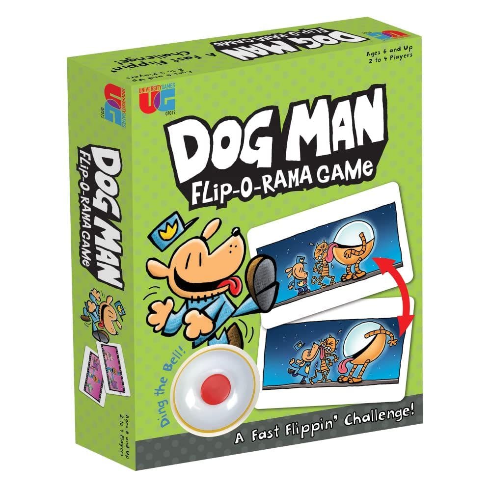 Jogo de combinação de cartas University Games Dog Man Flip-o-rama