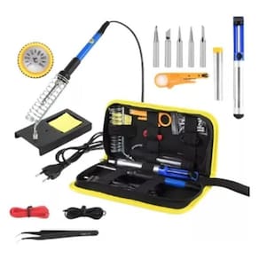 Kit Ferro Solda Tubete Estanho Com Resina Sugador Solda