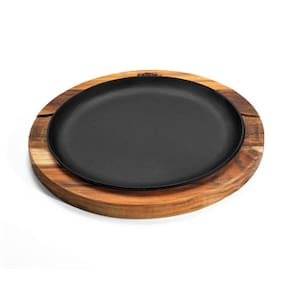 Prato Ferro Fundido Suporte Madeira Panela Mineira 24x3,5cm