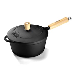 Caçarola Emily Cabo Madeira Panela Mineira Tampa Ferro 16cm