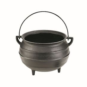 Caldeirão Tripé Ferro Com Arco Panela Mineira 13x10,5cm 1L