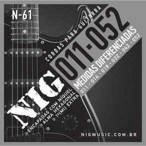 Encordoamento Guitarra Nig .011 N61 Níquel Alma Hexagonal