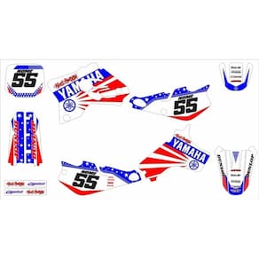 Kit Adesivo Moto Cross Trilha Yz 80 1993/2001 Tricolor Lm229
