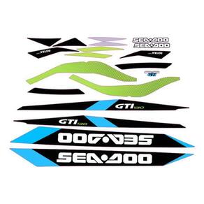 Kit Adesivos Laterais E Casco Gti 130 2015 Sem Advertencia