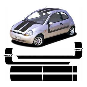 Adesivo Ford Ka Antigo Sport Kit Faixa Lateral Capo Completo