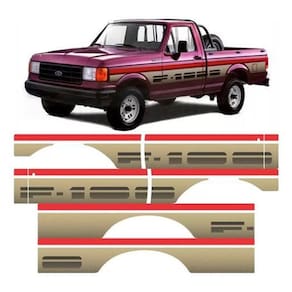 Kit Adesivo Faixas Laterais Compatível Ford F1000 1000Dr