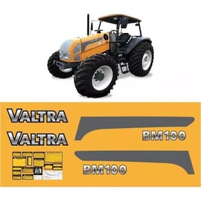 Kit Adesivos Faixa Compatível Trator Valtra Bm100+ Etiquetas