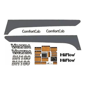 Kit Adesivo Faixas Compatível Trator Valtra Bh180 Confortcab
