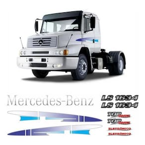 Jogo Faixas Emblema Mercedes Benz Ls 1634 19992004 Tapa Sol