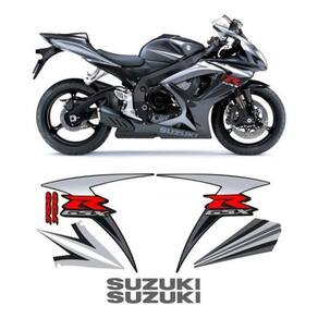 Kit Adesivos Compatível Gsxr 750 2007 Preta E Prata F625 Cor